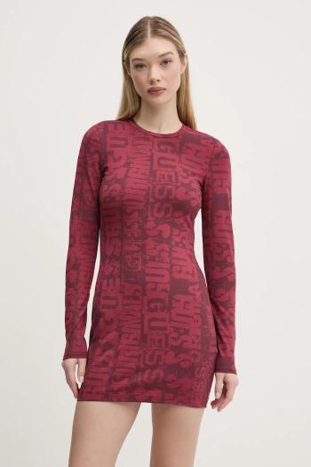 Šaty Guess Originals červená farba, mini, priliehavé, W5RK78 K1D80