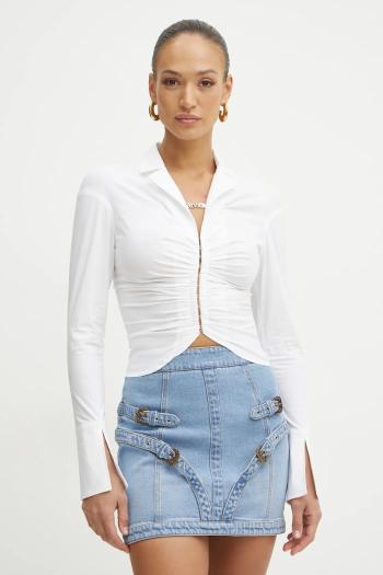 Košeľa Versace Jeans Couture dámska, biela farba, slim, s klasickým golierom, 78HAL203 N0431