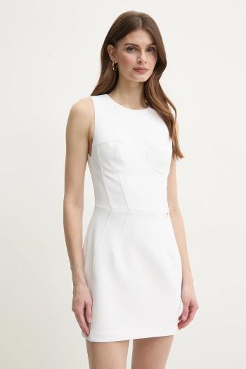 Šaty Elisabetta Franchi biela farba, mini, priliehavé, AB74751E2