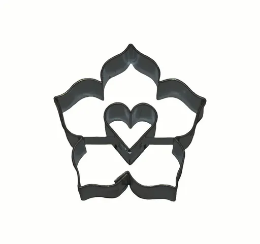 SMOLÍK COOKIE - Vykrajovačka ľalia / srdiečko pocínovaná, 4,5cm