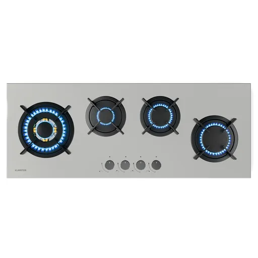 Klarstein Goldflame 4 Slim plynová varná doska, 4 horáky, na kvapalný alebo zemný plyn, elektrické zapaľovanie
