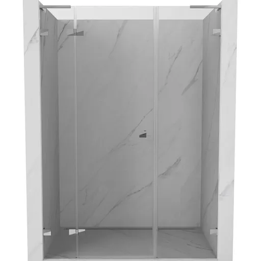 MEXEN/S - Lunar L sprchové dvere krídlové ľavé 145, transparent, chróm 834SL-145-050-01-00-L