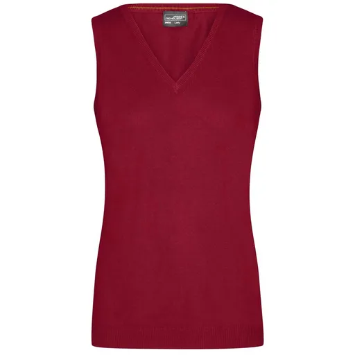James & Nicholson (Daiber) Dámsky sveter bez rukávov JN656 - Bordeaux | L
