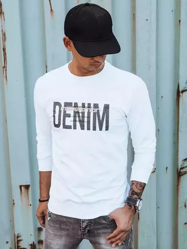 Biela mikina s potlačou