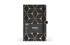 Castelli Gold Flower linajkový zápisník L A5 Black
