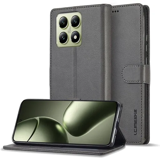 IMEEKE Peňaženkový obal pre Xiaomi 14T šedý