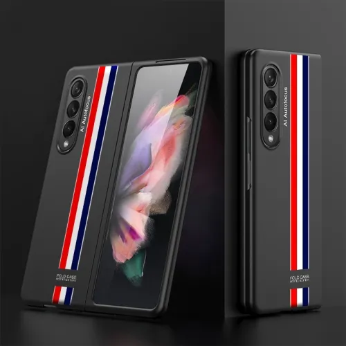 GKK STRIPES Ochranný kryt Samsung Galaxy Z Fold 3 5G čierny