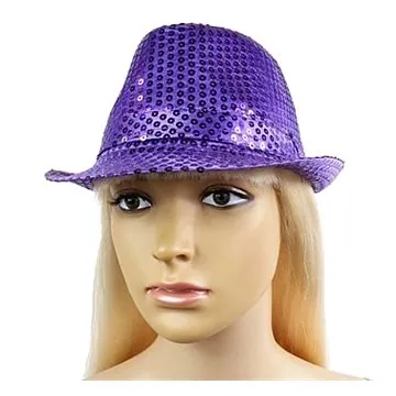 Klobouk Fialový s Flitry (5901238616825)