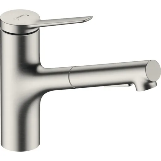 Hansgrohe Zesis M33 drezová batéria s vyťahovacou spŕškou, 2 prúdy nerez 74820800