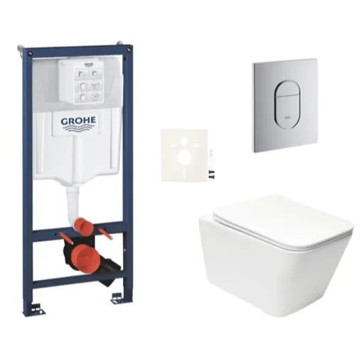 Závesný wc set do ľahkých stien / predstenová montáž SAT Infinitio SIKOGRSIN12A