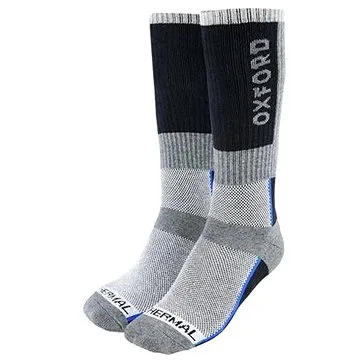 OXFORD ponožky Thermal, sivé/čierne/modré (SPTaci223nad)