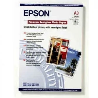 Epson Premium Semigloss Photo Paper S041334 C13S041334, A3, pololesklý, biely, foto papier