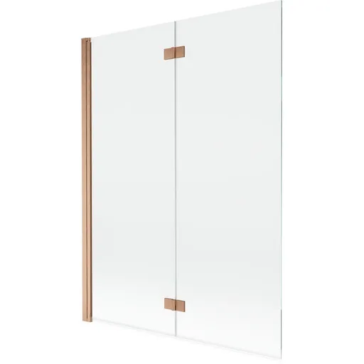 MEXEN - MIST vaňová zástena 130x150 cm 6mm 2-s, meď kartáčovaná, číra, ľavá 8A9-130-002-65-00-L