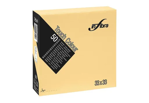 Obrúsky papierové INFIBRA 2vrs. 33x33cm slonová kosť 50ks