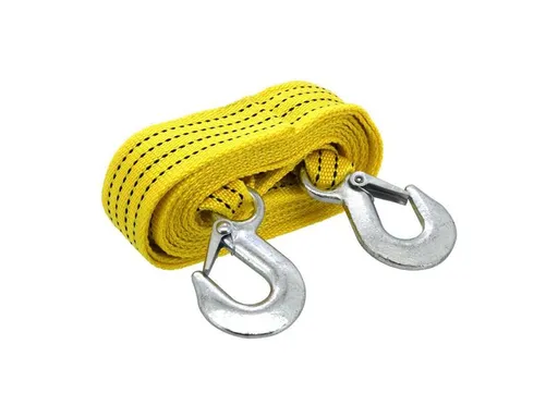 Lano ťažné ploché 3000kg s karabínami COMPASS 01237