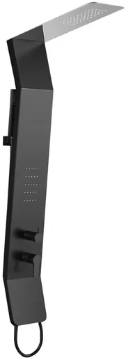 MEXEN - Yap sprchový panel, čierny/chróm 7612-02-77