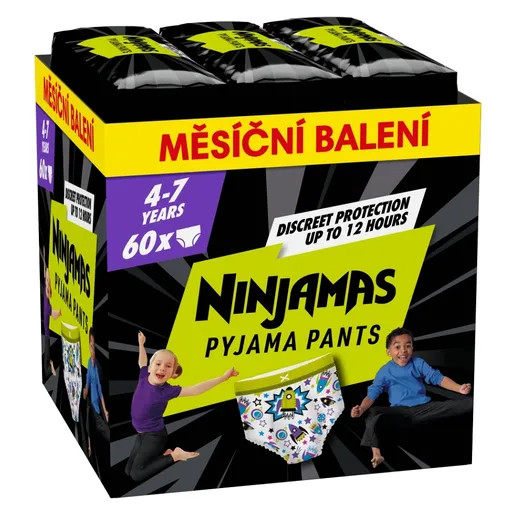 PAMPERS Ninjamas pants S7 Space 17-30 kg 60 kusov