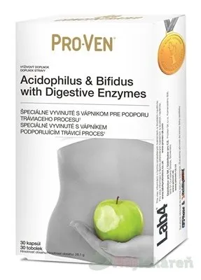 PRO-VEN Acidophilus & bifidus s digestívnymi enzýmami 30 kapsúl