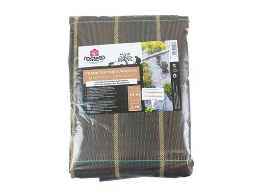 Tkaná textília svahovka ROSTETO 2x10m čierno-hnedá