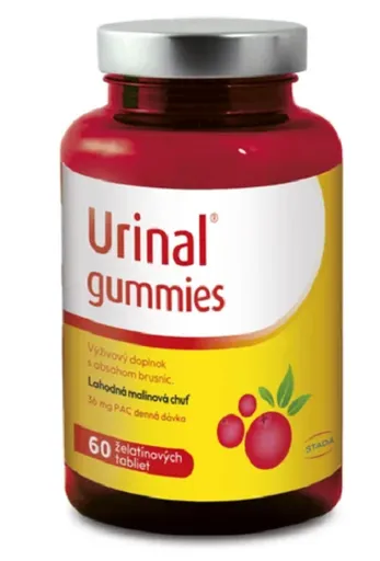 STADA Urinal gummies želatínové tablety, príchuť malina 60tbl