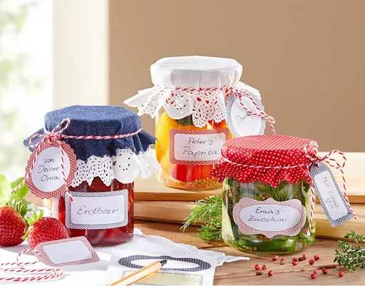 FACKELMANN Dekorační sada na zavařovací sklenice, 13 ks