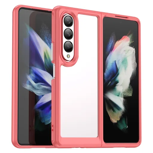 CRYSTAL Ochranný kryt Samsung Galaxy Z Fold4 5G červený