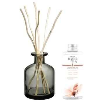 Maison Berger Paris Darčeková sada Aroma Relax difuzér šedý + náplň Sladký Orient 180 ml