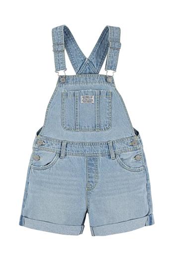 Detské rifľové nohavice na traky Levi's CLASSIC SHORTALLS jednofarebné, 4EH030