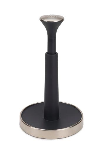 Stojan na papierové utierky Joseph Joseph Push&Tear 28 cm čierna farba