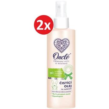 ONCLÉ Čistiaci olej na zadoček so BIO šípkovým olejom 2× 200 ml (BABY7284s)