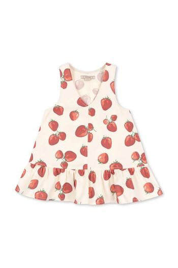 Dievčenské bavlnené šaty Konges Sløjd FEN DRESS GOTS béžová farba, mini, áčkový strih, KS102443