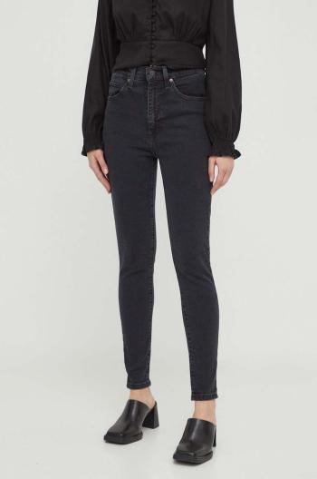 Rifle Levi's RETRO HIGH SKINNY dámske, čierna farba