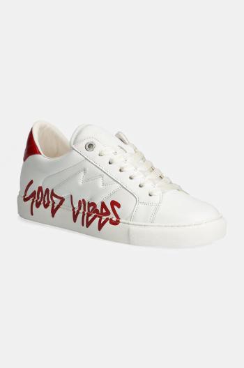 Kožené tenisky ZADIG&VOLTAIRE La Flash biela farba, SWSN00529