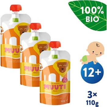 SALVEST Muuti BIO Banán, broskyňa a mango s ryžovým proteínom 3× 110 g (8594200260842)