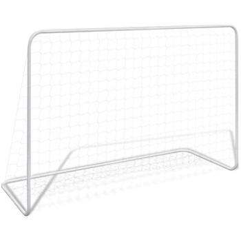 Shumee Futbalová bránka so sieťou 182 × 61 × 122 cm oceľová biela (90684)