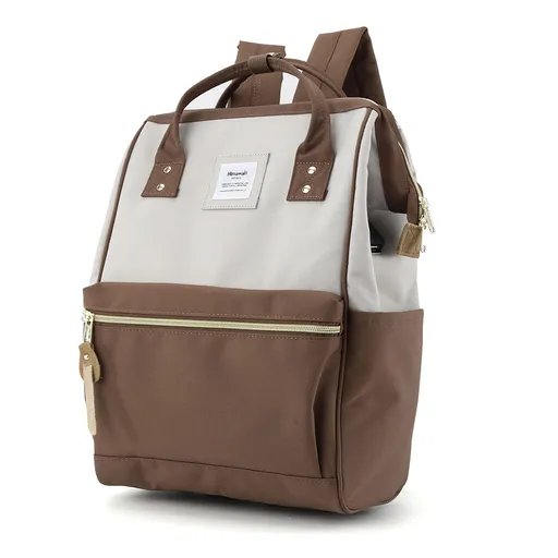 Hnedo-sivý batoh na notebook s USB portom a priehradkou na tablet - Himawari