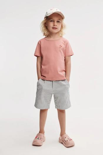 Detské bavlnené šortky Liewood Barrett Stripe Shorts zelená farba, vzorované, LW19926