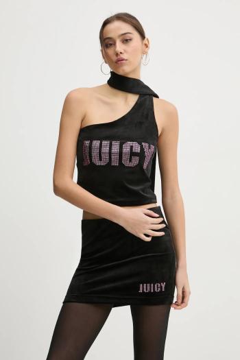 Top Juicy Couture čierna farba, s nášivkou, JCBCT125863