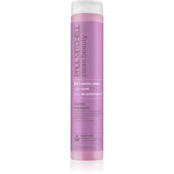 Paul Mitchell Clean Beauty Blonde Shampoo fialový šampón pre zosvetlené, melírované studené blond vlasy 250 ml
