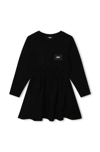 Dívčí šaty Dkny černá barva, mini
