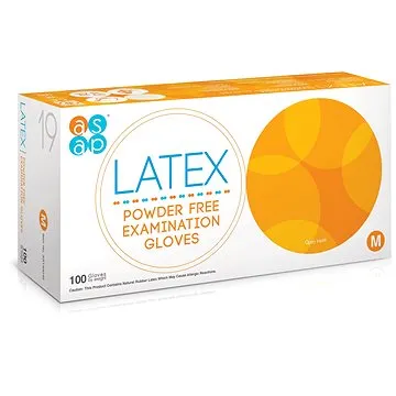 ASAP Latexové rukavice bez púdru 100 ks M (8590786225558)