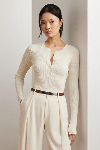 Sveter Lauren Ralph Lauren dámsky, béžová farba, tenký, 200963629