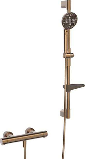 Sprchová batéria Hansa Prisma so sprchovacím setom 150 mm brúsený bronz 4813042181