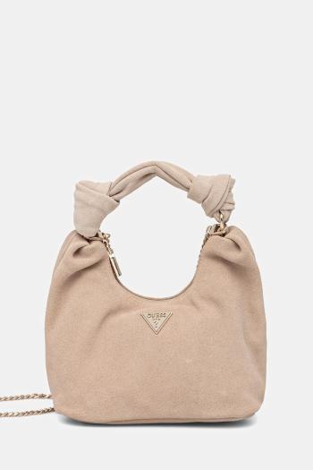 Semišová kabelka Guess ISOTTA béžová farba, HWSG96 60010