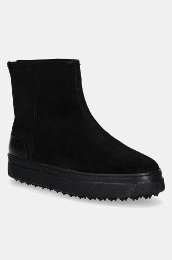 Semišové topánky Gant Snowhill čierna farba, na plochom podpätku, zateplené, 29543783 G00