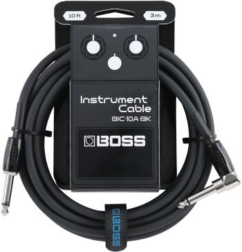 Boss BIC-10A-BK 10ft Rovný - Zalomený Nástrojový kábel