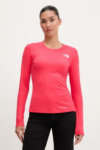 Športové tričko s dlhým rukávom The North Face Shadow červená farba, NF0A87TX6IE1