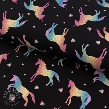 Úplet Unicorns parade black digital print