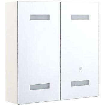 BELIANI zrkadlová s osvetlením LED 60 × 60 cm bielo-strieborná TALAPAGA (beliani_293106)