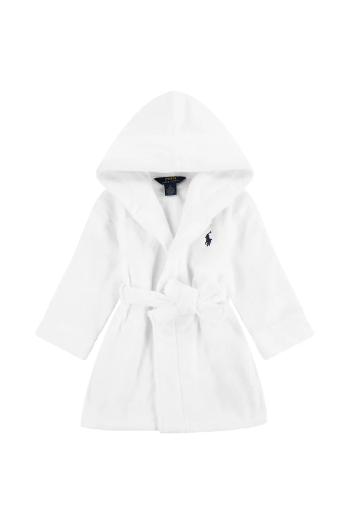 Detský bavlnený župan Polo Ralph Lauren biela farba, 7P0188